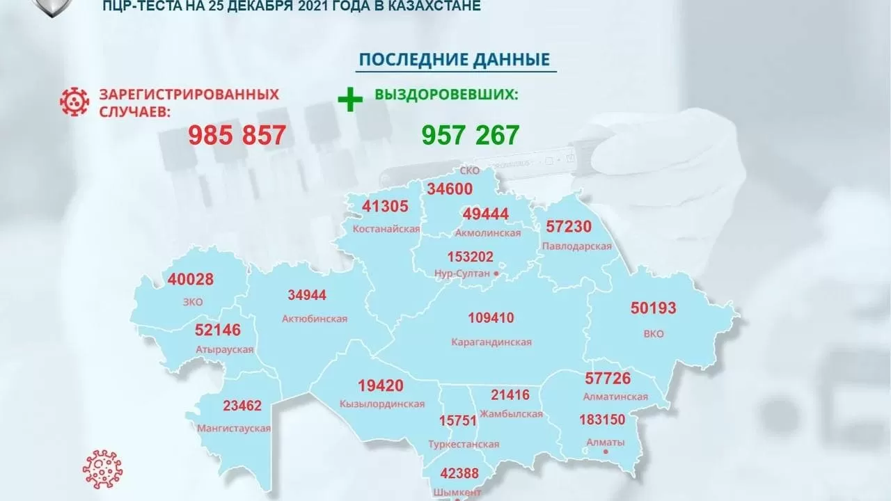Стало известно, сколько казахстанцев заразилось коронавирусом