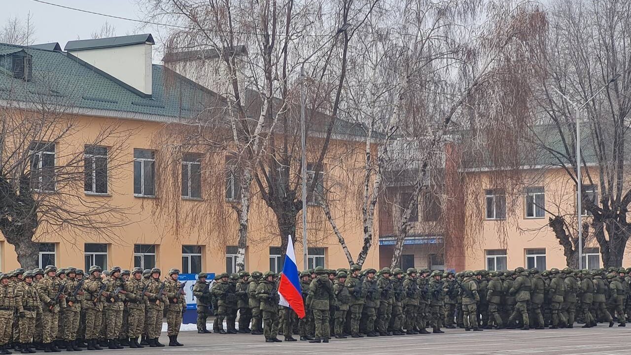 Ұжымдық бітімгершілік күштерінің әскери қызметшілерін шығарып салу рәсімі өтті