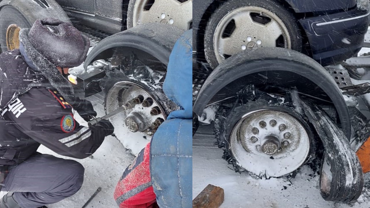 В СКО полицейские помогли дальнобойщику