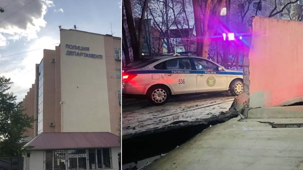 Атырауда Полиция ғимаратының қоршауын бүлдірген жүргізушіге іс қозғалды