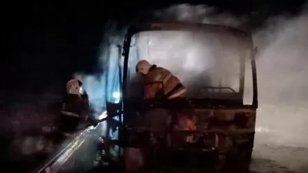 Автобус сгорел в Мангистауской области