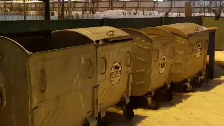 В Атырау загнанный в угол автоугонщик спрятался в мусорном баке