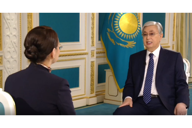 Ертең Мемлекет басшысының сұхбаты Ұлттық арнадан көрсетіледі  