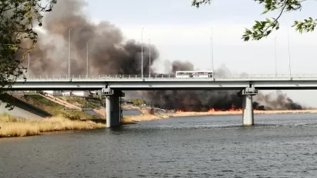Крупный пожар в Костанае: огонь с камышей перешел на дома