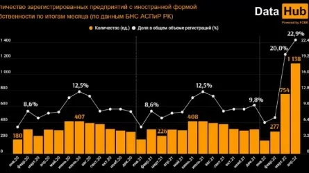 Почти каждое четвертое предприятие в Казахстане регистрируют иностранцы