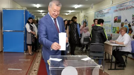Аким ВКО Даниал Ахметов стоял в очереди, чтобы проголосовать