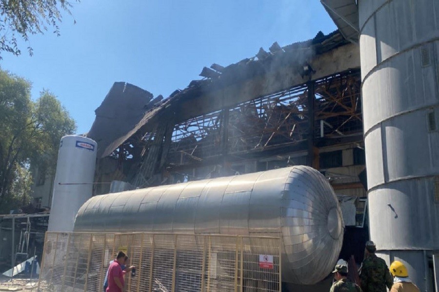 Взрыв газа на заводе в Алматинской области