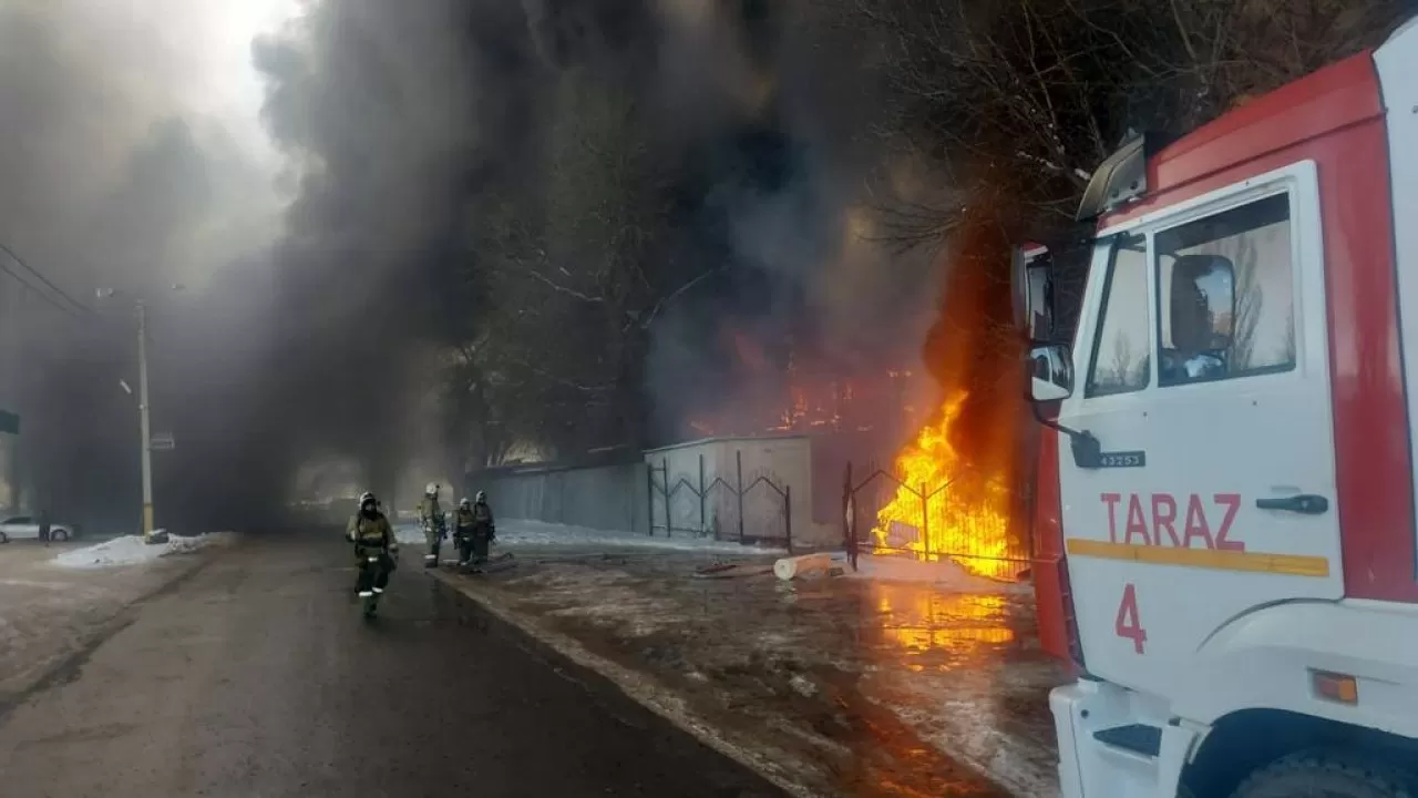 Таразда базар өртке оранды