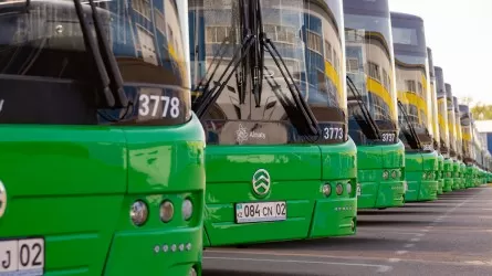 Алматыда 30 жаңа автобус жолаушылар тасымалына шықты