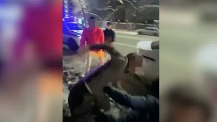Алматыда полицейге жұдырық ала жүгірген ер адам қамауға алынды