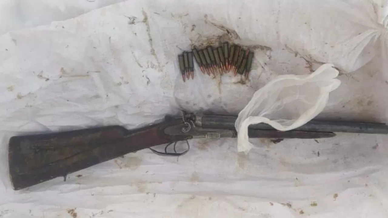 Полицейский пистолет, ружья и более сотни патронов нашли в Жамбылской области