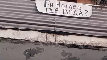 Су қайда?: Ақтаулықтар облыс әкімінен үйлерге плакат іліп су сұрауда