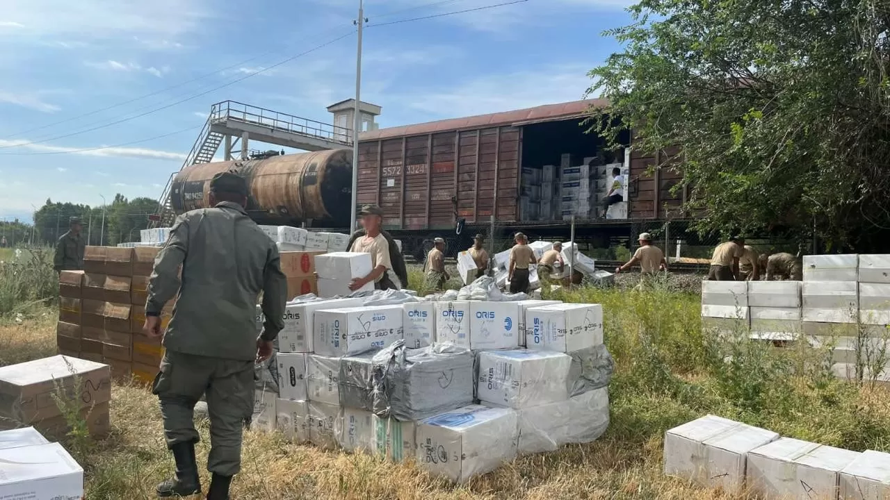 Крупную партию сигарет без акцизных марок задержали в Жамбылской области