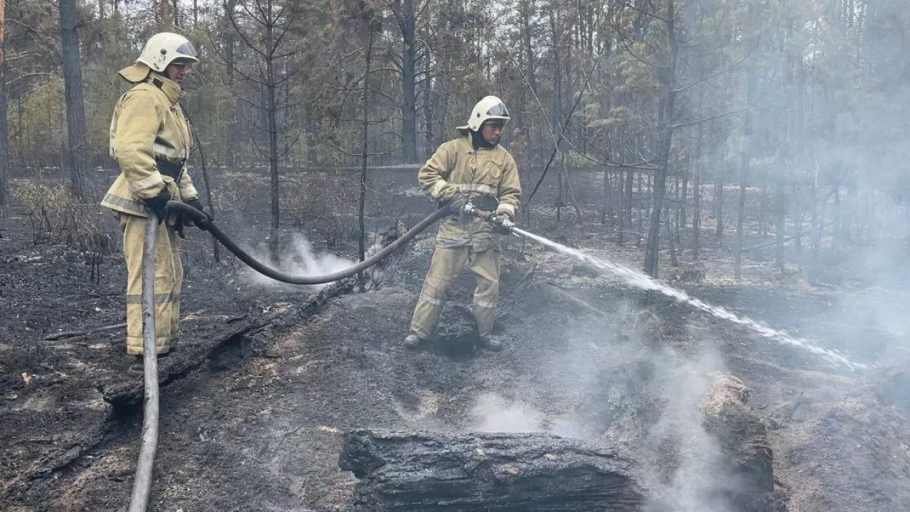 В МЧС РК заявили о стабилизации ситуации на месте пожара в Абайской области