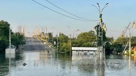 Появились фотографии затопленного Херсона