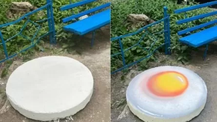 В Павлодаре канализационный люк превратили в яичницу