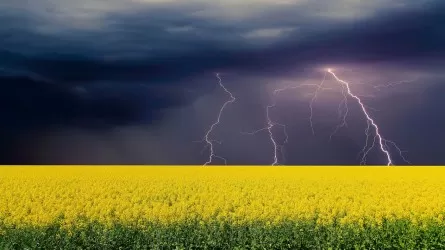 Штормовое предупреждение объявлено в 14 областях Казахстана
