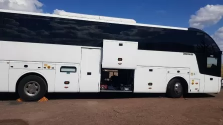Ресейлік туристер мінген автобус Қарағанды облысында аялдауға мәжбүр болды