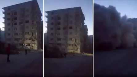 Түркияда зілзаладан қалған үйлер қирап жатыр 