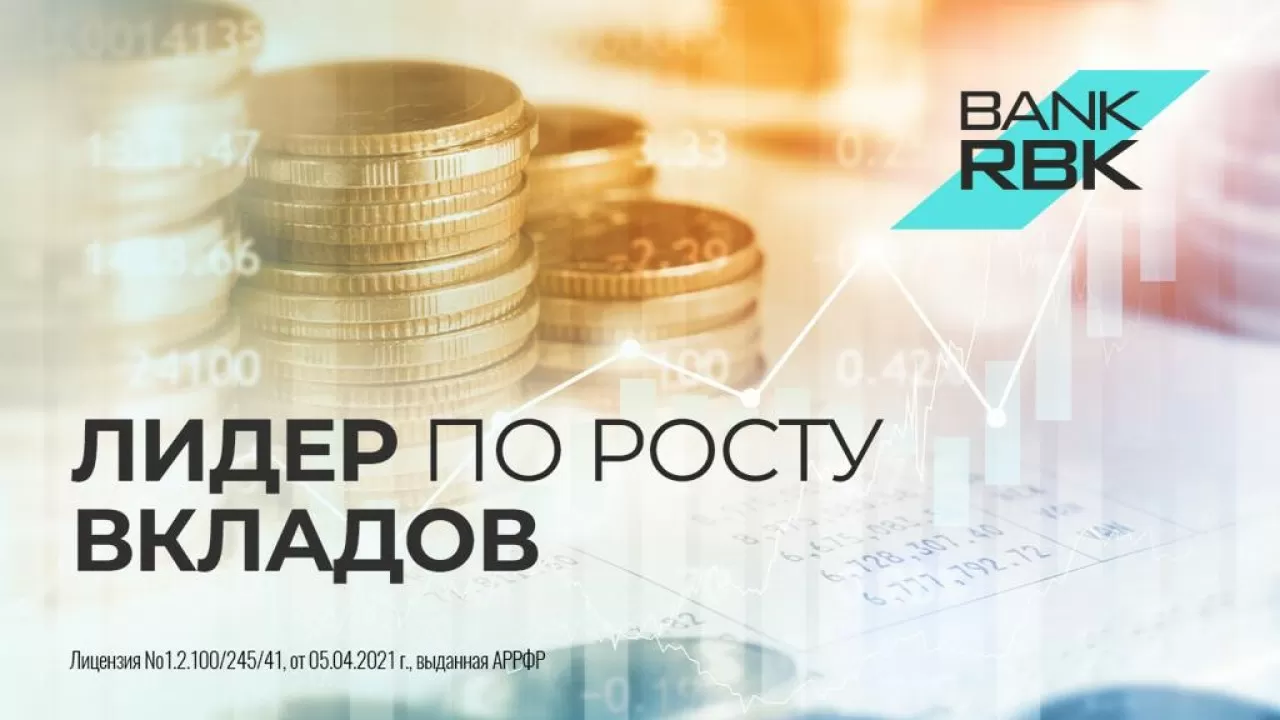 Bank RBK лидирует по темпам роста вкладов клиентов 