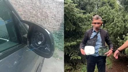 Алматыда қымбат көліктердің айнасын ұрлаған ер адам ұсталды