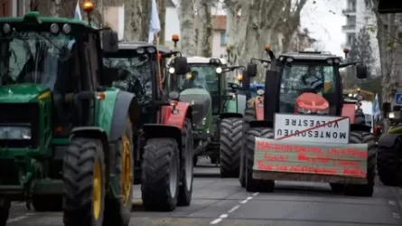 Французские фермеры заблокировали трассу под Тулузой в знак протеста