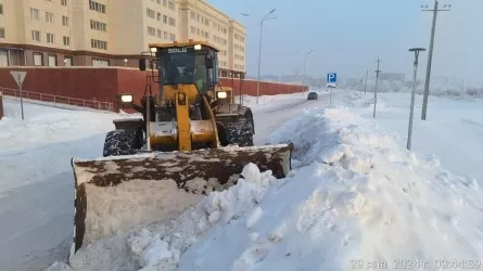 Астанадан бір түнде 44 мың текше метрден астам қар шығарылды 