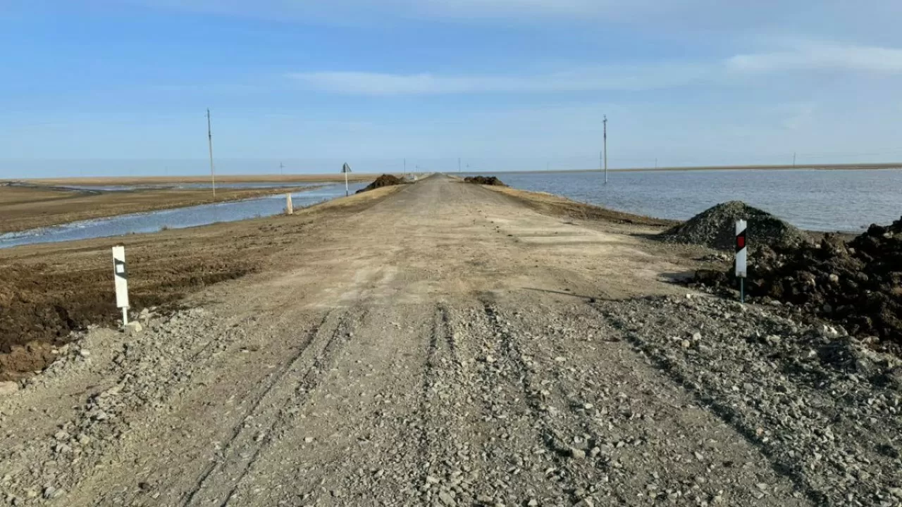 Тасқын шайған жол жөндеуі тоқтап қалған