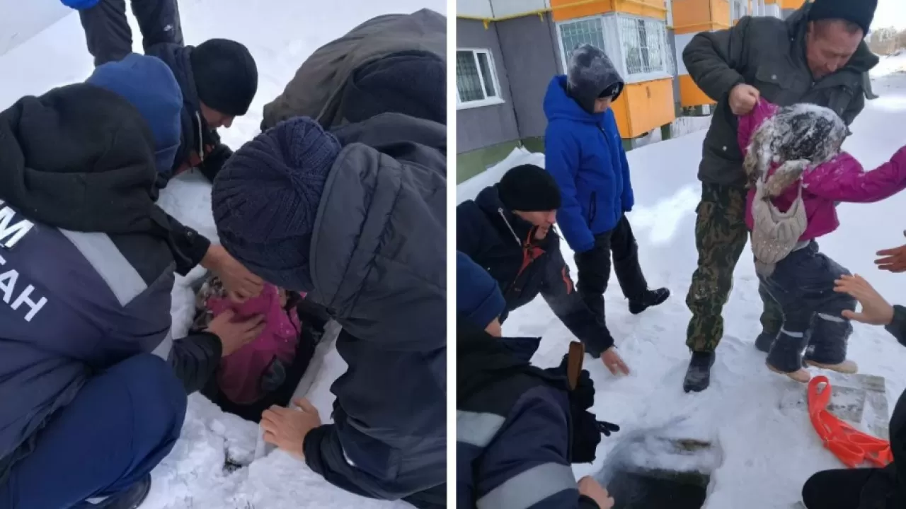Қостанайда 7 жасар қыз аязда су толған құдыққа құлап кетті