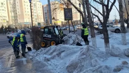 Елордадан бір түнде 31 мың текше метр қар шығарылды