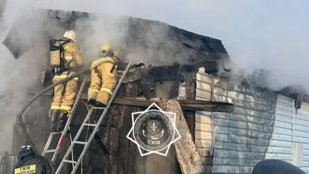 Пожарные вовремя вынесли из горящего дома три газовых баллона в Кокшетау 