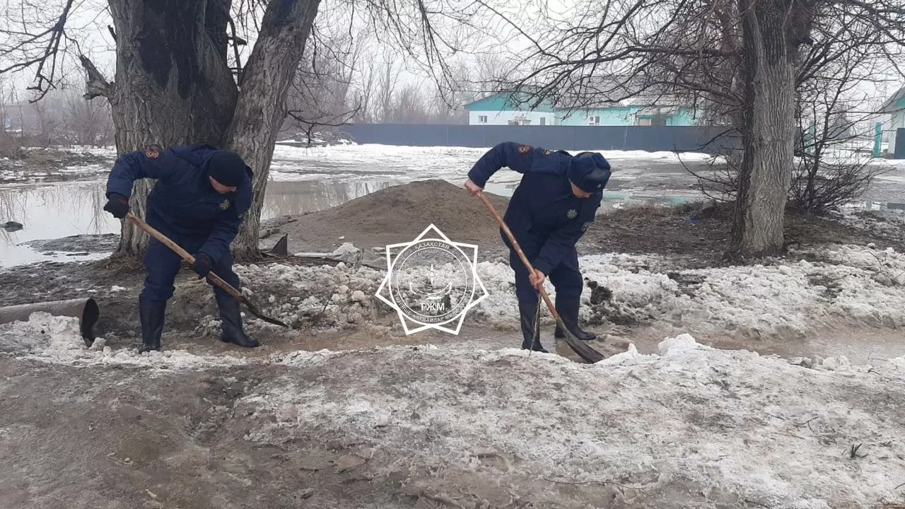 19 дворов подтоплено на станции Бесколь Жетысуской области 