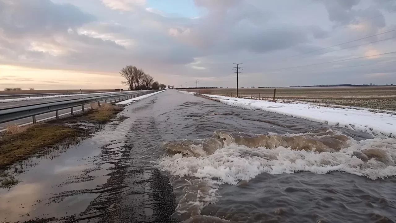 Вода перекрыла проезжую часть на нескольких ключевых трассах в СКО