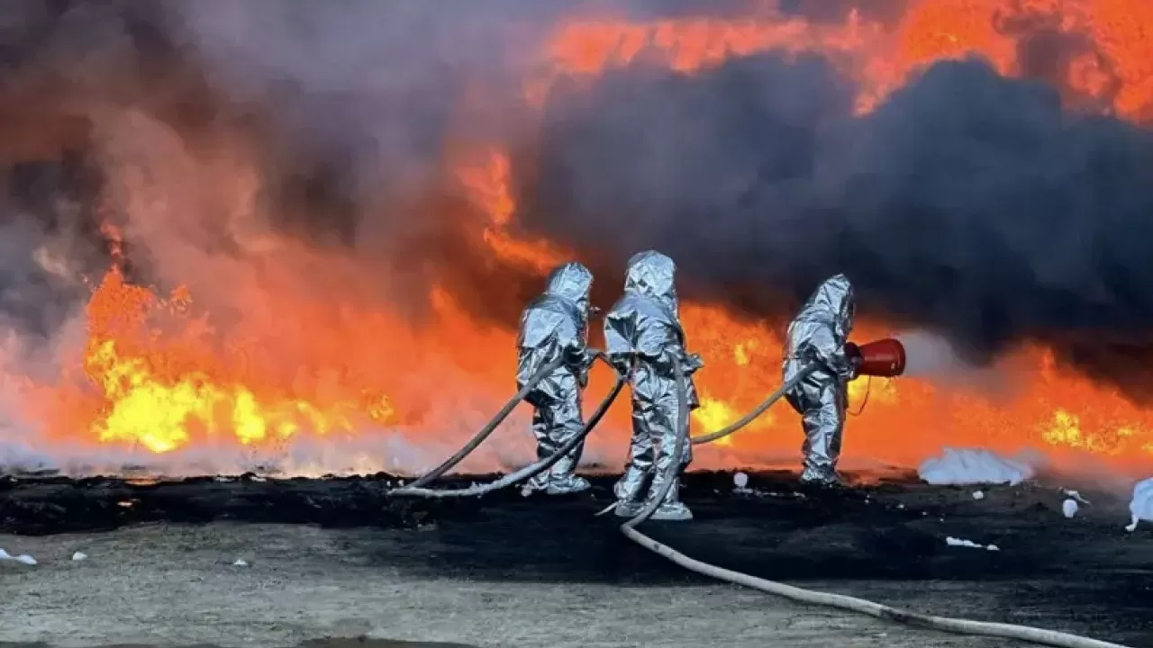 Ақмола облысында жанар-жағармай сақталған қойма өртенді