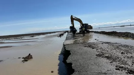 Талые воды подтопили дороги в пяти областях Казахстана