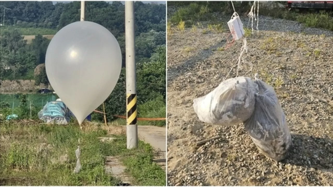 Солтүстік Корея көршісіне нәжіс толы шарлар ұшырды 
