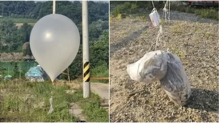 Солтүстік Корея көршісіне нәжіс толы шарлар ұшырды 