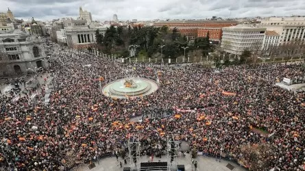 В Мадриде тысячи людей вышли на акцию протеста против премьера
