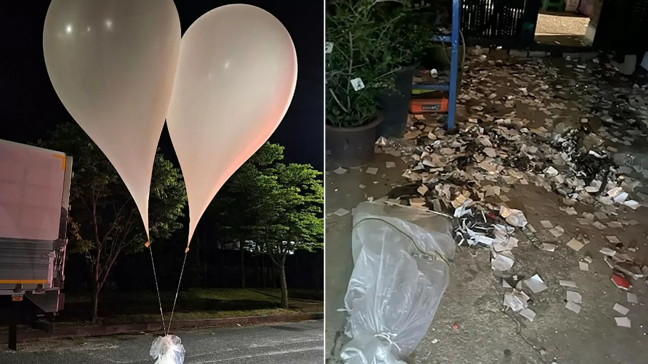  Солтүстік Корея Оңтүстік Кореяға тағы да қоқыс пен нәжіс толтырылған әуе шарларын ұшырды 