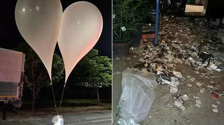  Солтүстік Корея Оңтүстік Кореяға тағы да қоқыс пен нәжіс толтырылған әуе шарларын ұшырды 