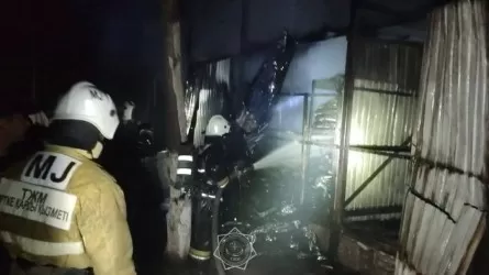 Пожар вспыхнул в парке аттракционов Шымкента  