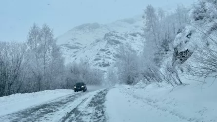 Жамбыл облысында күн райы бұзылып, жол жабылды
