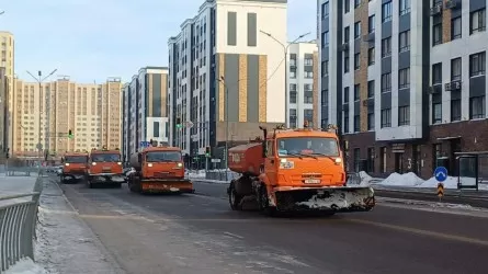 Елордадан бір түнде 48 мың текше метрден астам қар шығарылды