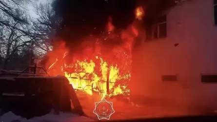 Шымкентте аттракциондар саябағы өртенді