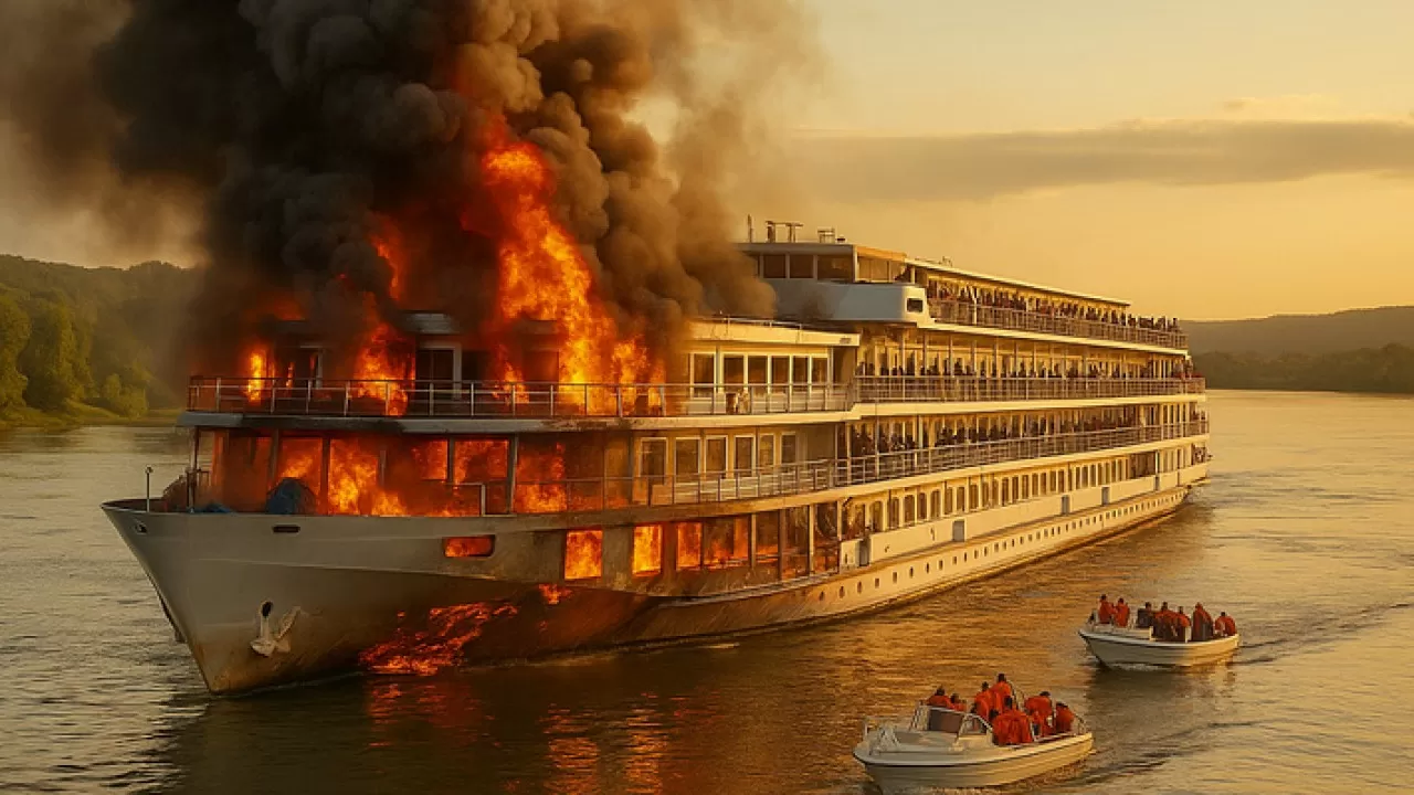 Египетте Ніл өзенінде 200-ден астам турист мінген кеме өртенді