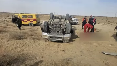 Маңғыстау облысында көлік аударылып, жүргізуші мерт болды