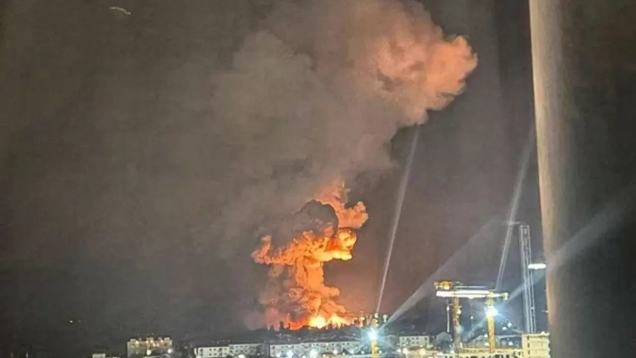 Новороссийскідегі мұнай базасын дрондар атқылады 