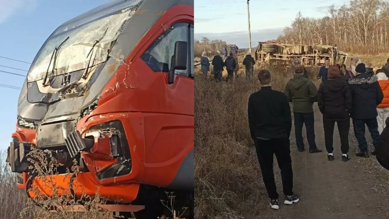 ЧП на железной дороге: поезд перевернул мусоровоз в России 