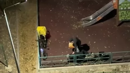 Ойын алаңында ұйықтап қалған курьер туралы видео қазақстандықтарды сүйсіндірді