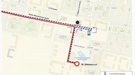 В Астане показали новую схему движения автобусов по улице Молдагалиева 